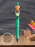 Hand crafted Charlie Brown beaded pen