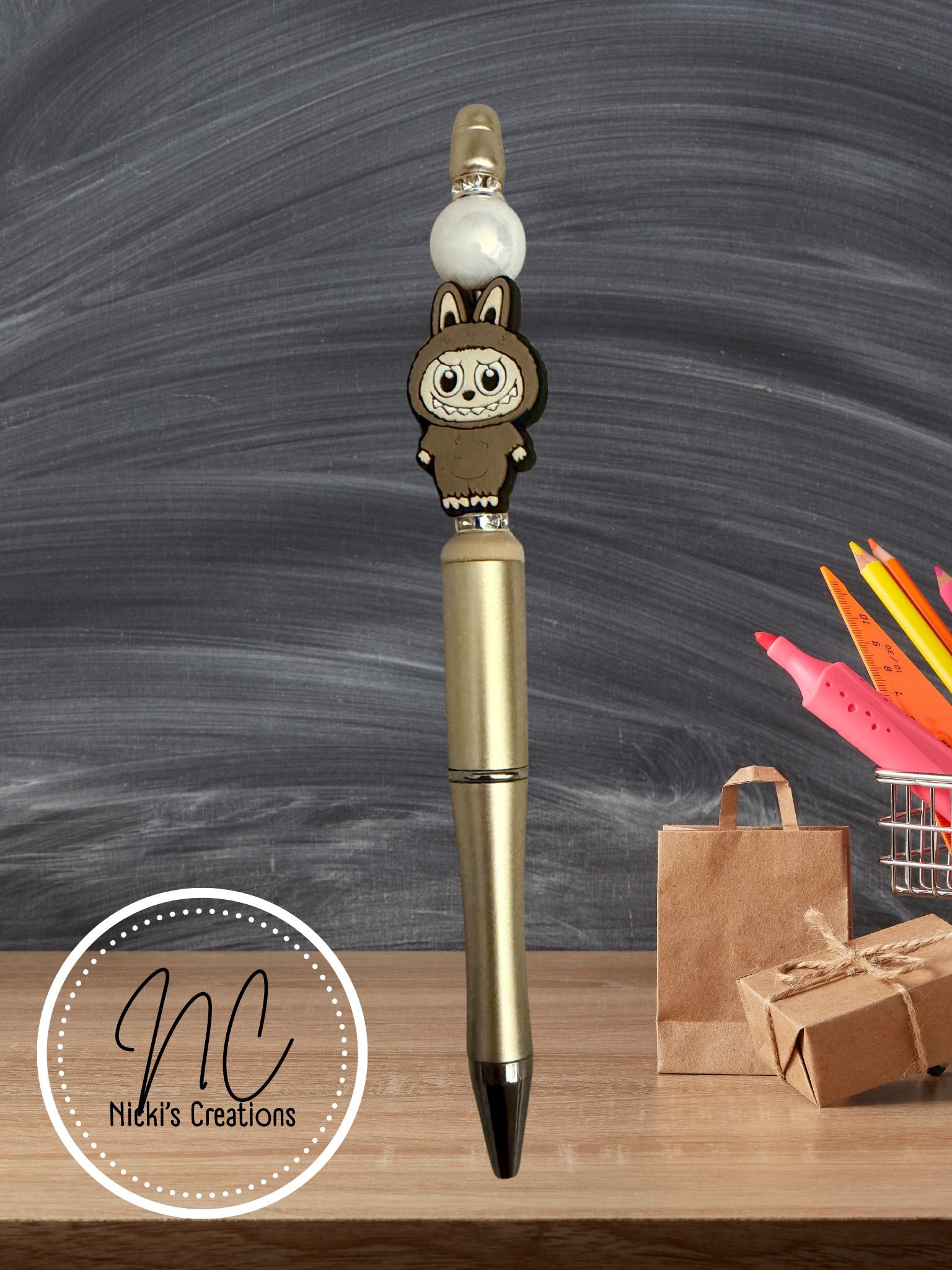 Hand-Crafted Labubu Beaded Pen